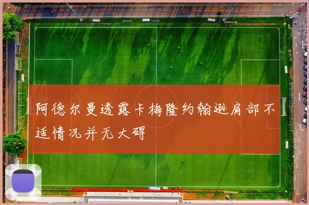 阿德尔曼透露卡梅隆约翰逊肩部不适情况并无大碍